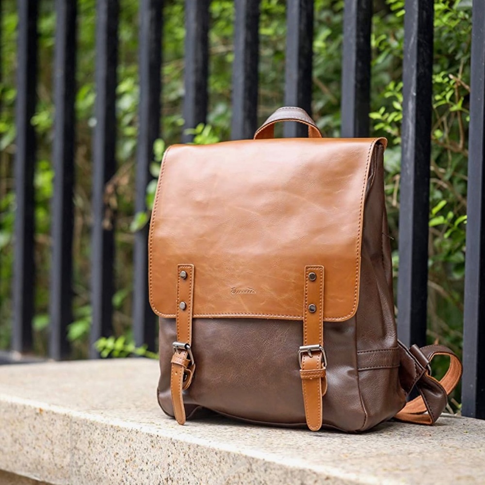 Leather backpack